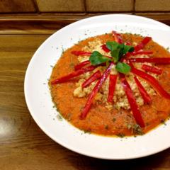 Sellerie Knollen "Reis" mit Mango Spitzpaprika Sauce