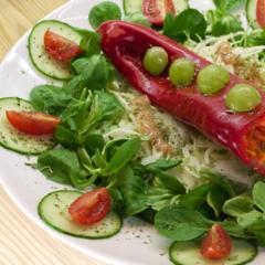Bananen - Trauben - gefüllte Paprika