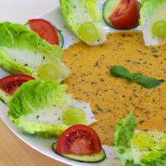 Gurken - Paprika - Trauben - Suppe mit Basilikum