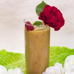 Himbeeren - Nektarinen - Pfirsich - Smoothie