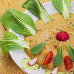 Ananas - Birnen - Creme mit Bok Choy