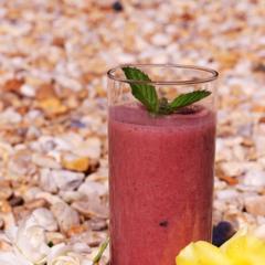 Blaue Trauben - Bananen - Smoothie