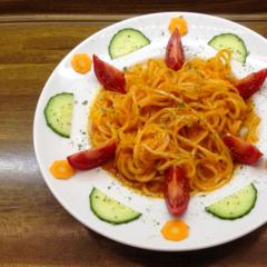 Rettich - Nudeln mit Mango - Sauce