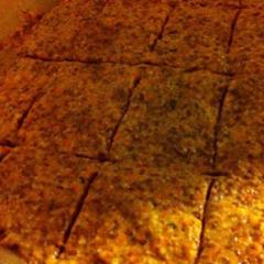 Some carrot, tomato, flax seeds crackers waiting in the dehydrator to get crunchy.